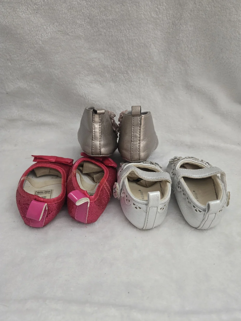 Kids Rose Ankle Boots & Sparkle Mary Janes - 3-Pair Set Bundle Size 2 Baby